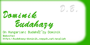 dominik budahazy business card